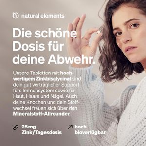 Produktbild für Zink natural-elements 365 Tabletten