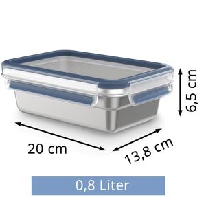 Produktbild für Frischhaltedose Emsa Clip&amp;Close N1150400, aus Edelstahl