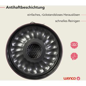 Produktbild für Backform wenco 555883, mit Flach- &amp; Rohrboden, aus Stahl