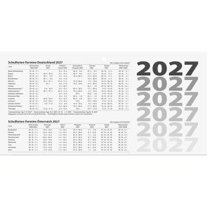 Produktbild für 3-Monatskalender Brunnen 1070210317, blau, mit Ferienübersicht