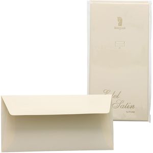 Briefumschläge Rössler-Papier Satin ivory,DIN lang
