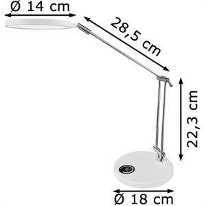 Produktbild für Schreibtischlampe Hansa Spark, weiß, LED, dimmbar