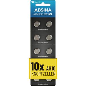 Knopfzelle Absina LR54 / LR1130 / AG10