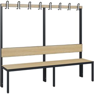 Umkleidebank CP-Möbel 8062-100, Sitzfläche Holz, 200 cm