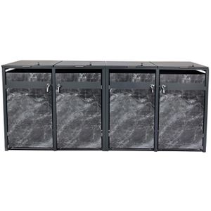 Produktbild für Mülltonnenbox Mendler HWC-J82, Metall