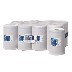 Putztuchrolle Tork Reflex, 473246, M3, Recyclingpapier, weiß