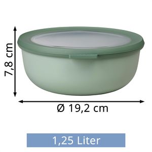 Produktbild für Frischhaltedose Mepal Cirqula rund, aus Kunststoff