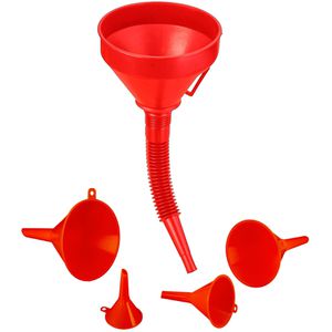 Trichter Relaxdays 10034230, rot, 5-teiliges Set