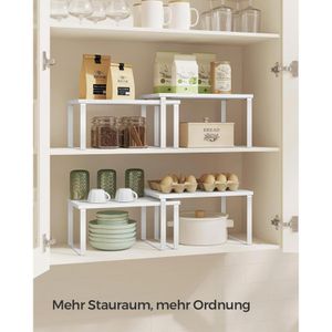 Produktbild für Küchenregal Songmics KCS02W01, weiß, 2er Set