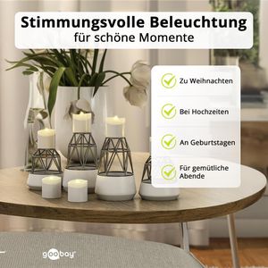 Produktbild für LED-Teelichter Goobay 64603, weiß