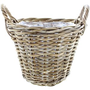 Produktbild für Übertopf Frank-Flechtwaren 107907, graubraun, Ø 40 x 30 cm