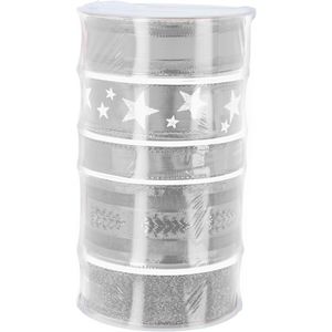 Produktbild für Geschenkband Präsent Weihnachten, silber