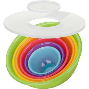 Schüssel Kigima Rainbow, Set mit Deckel und Sieb, 6-teilig
