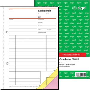 Lieferscheinbuch Sigel SD012, A5