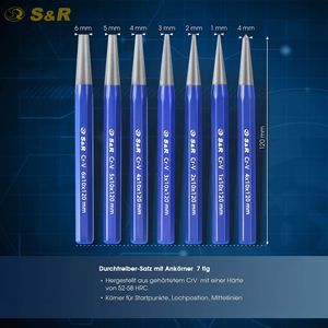 Produktbild für Durchtreiber S&amp;R 283.100.077, 120 mm, Set