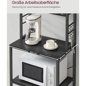 Produktbild für Küchenregal Vasagle KKS024B22, anthrazitgrau