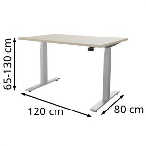Produktbild für Schreibtisch fm-Büromöbel fouraction ahorn / silber