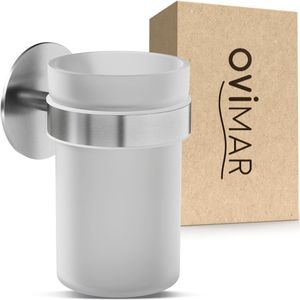 Zahnputzbecher ovimar Keldsnor, aus satiniertem Glas