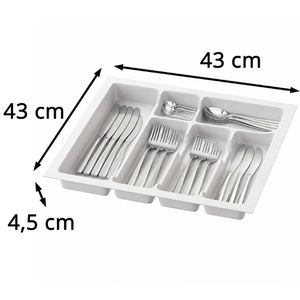Produktbild für Besteckkasten Sossai Divio, weiß, aus Kunststoff