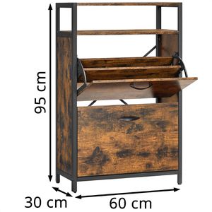 Produktbild für Schuhschrank Vasagle LBS800B01, vintage braun