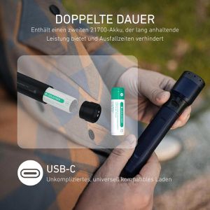 Produktbild für Taschenlampe Ledlenser P7R, blau, LED, aufladbar