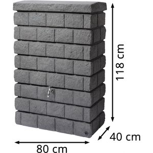 Produktbild für Regentonne Garantia Rocky Wandtank, 300 Liter