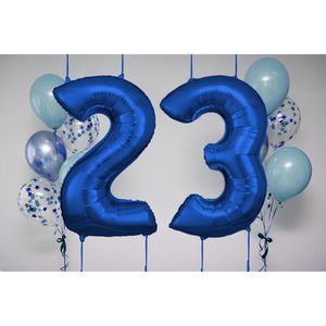 Produktbild für Luftballons Amscan 9907278, Riesenzahl 2, blau