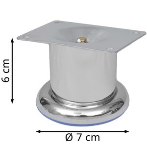 Produktbild für Möbelfuß vidaXL 242157, chrom, Metall