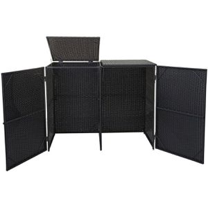 Produktbild für Mülltonnenbox Mendler HWC-E25, Polyrattan