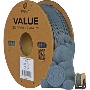 Produktbild für Filament Prima Value 12798, PLA+, grau