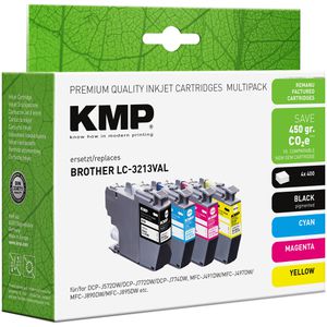 Produktbild für Tinte KMP B101V für Brother LC-3213VAL Value Pack