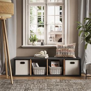 Produktbild für Bücherregal Vicco Ludus, anthrazit / eiche