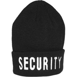 Wintermütze Mil-Tec Rollstrickmütze Security, schwarz
