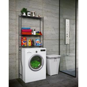 Produktbild für Waschmaschinenschrank VCM Tubas 917081, schwarz