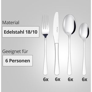 Produktbild für Besteck-Set Esmeyer Stockholm 204-081, Edelstahl 18/10