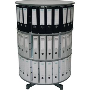 Ordnerdrehsäule Reef R2081B3, lichtgrau, 3 Etagen
