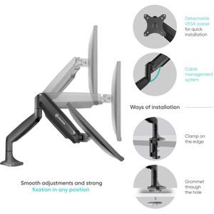 Produktbild für Monitorhalterung Onkron G100-BLK, VESA 75x75 &amp; 100x100 mm