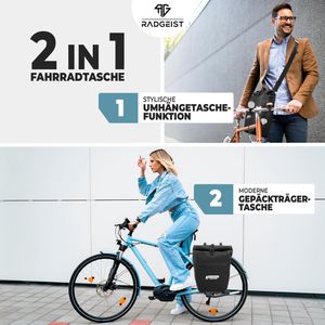 Produktbild für Gepäckträgertasche Radgeist PBL-20-49, schwarz, 20 Liter