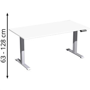 Schreibtisch Geramöbel Elevate Plus, weiß / silber