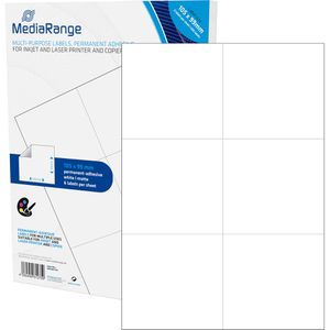 Produktbild für Universaletiketten MediaRange MRINK144, weiß