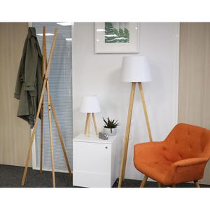 Produktbild für Stehlampe Unilux Tooka LED, braun/weiß, 152 cm