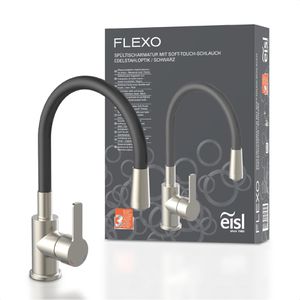Produktbild für Küchenarmatur EISL FLEXO, Edelstahl / schwarz