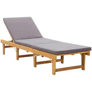 Produktbild für Sonnenliege vidaXL 46491, aus Holz / Stoff