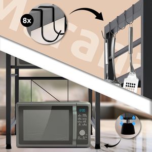Produktbild für Küchenregal CLP Marana 324367, schwarz