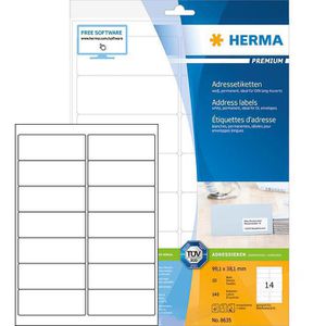 Adressetiketten Herma 8635 Premium, weiß