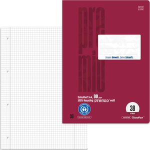 Produktbild für Schulheft Staufen Premio, 040782038, gelocht, ab 5. Klasse, A4