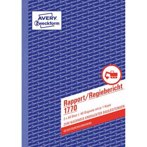 Produktbild für Rapportbuch Zweckform 1770, Regiebericht, A5