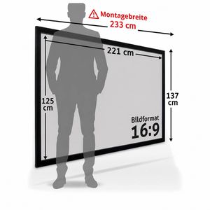 Produktbild für Beamer-Leinwand ESMART Professional MIRALE GRAU