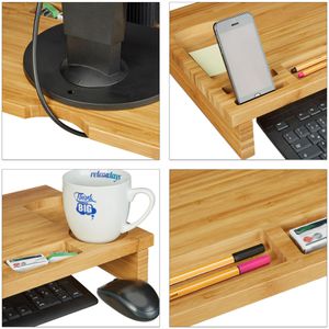 Produktbild für Monitorständer Relaxdays 10024201, Bambus