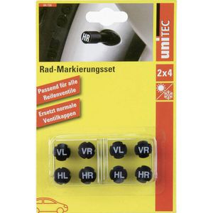 Produktbild für Ventilkappen Unitec 84736 Radmerkerset, 8 Stück